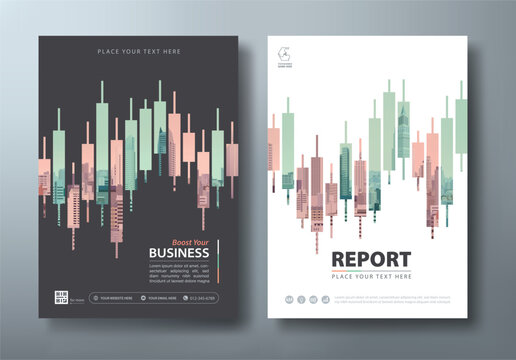 Annual report brochure flyer design template vector, Leaflet presentation, book cover