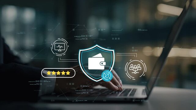 Businessman working with fintech innovation driving digital financial services through secure wallet technology, payment infrastructure and enterprise finance solutions