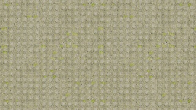 Weathered Paving Stone Grid Texture with Grass, Infinite Loop.
