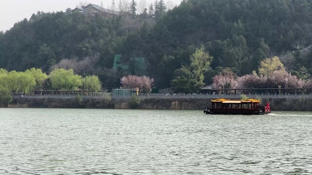Cruise Ship Riding Along Yi River