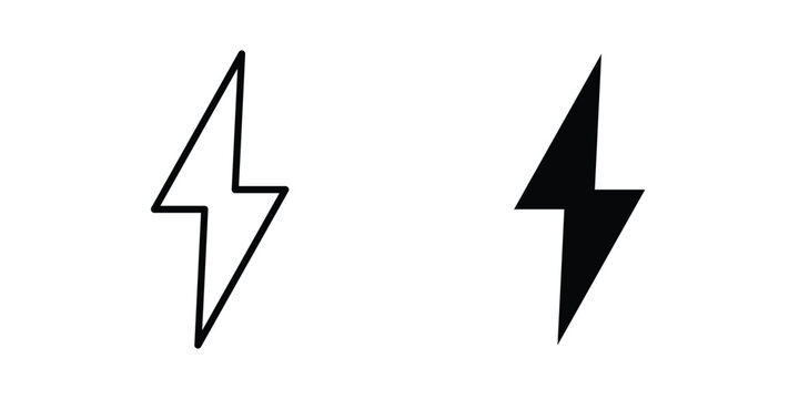 Flash icon outline art kit