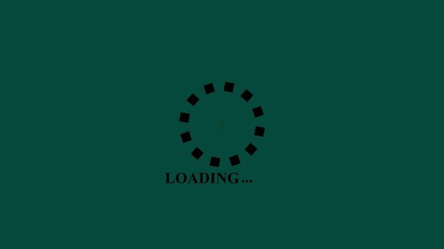 animation - loading rectangle icon on isolated background.