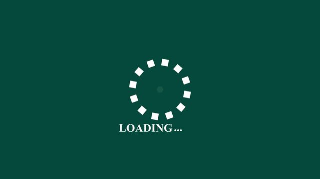 animation - loading rectangle icon on isolated background.