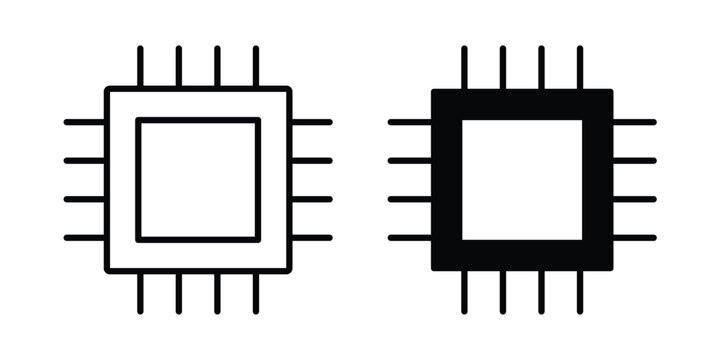 CPU icon outline art kit