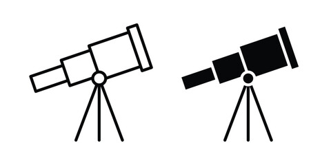 Telescope icon outline art kit © Dawid