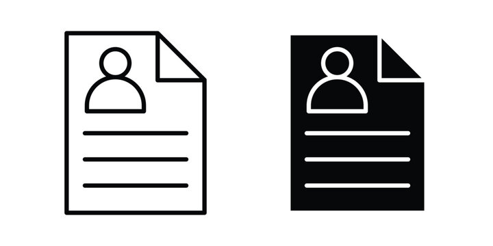 CV icon outline art kit