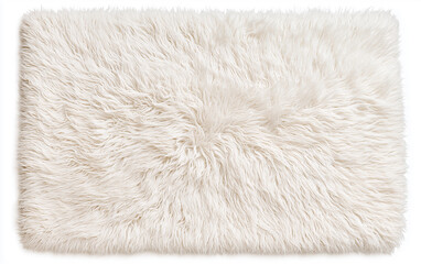 Fototapeta premium Fuzzy carpet on white background. Interior element