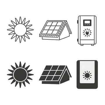  Stylized Renewable Power Conversion Vector Illustration
