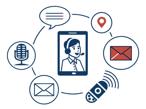communication icon bundle featuring smartphone, video call, microphone, message bubble, email, contact book, notification, voice message, conference screen, and communication network symbols arrant