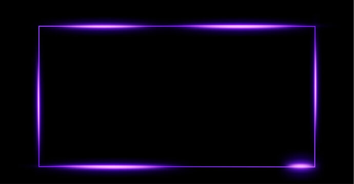 Futuristic cyber tech ultraviolet glowing edge panoramic banner template