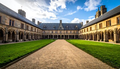 Naklejka premium Historic Courtyard View.
