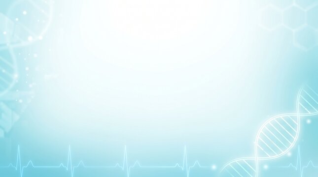 Abstract Healthcare Medical Background Template with Glowing DNA Lines and Copy Spacebackground, healthcare, medical, medicine, doctor, hospital, health, dna, science, biotechnology, pulse, heartbback