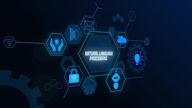 Natural Language Processing Motion Graphics for Artificial Intelligence Technology.