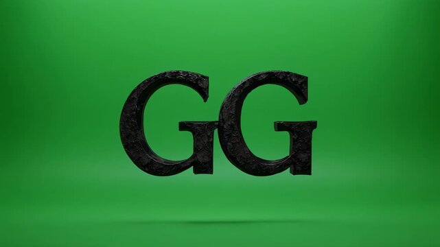 Fiery GG Monogram Animation with Subtle Lens Flare on Green Screen Background