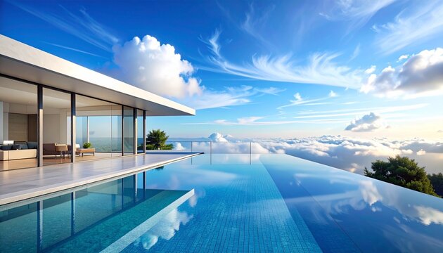 Ultra-modern luxury villa with expansive floor-to-ceiling glass walls and a pristine infinity pool