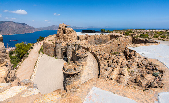 Scenic view at the Bateria de Castillitos, near Cartagena, Region of Murcia, Spain.