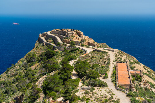 Scenic view at the Bateria de Castillitos, near Cartagena, Region of Murcia, Spain.