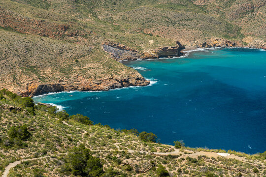 Scenic view at the Bateria de Castillitos, near Cartagena, Region of Murcia, Spain.