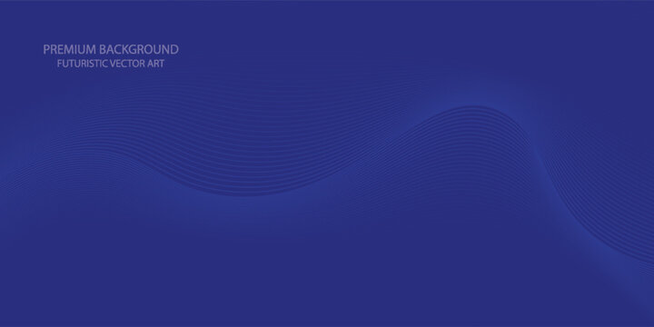 Blue premium background design with line pattern. Abstract futuristic wavy vector template for cover design, business banner, brochure, prestigious voucher, luxe invite.eps,10