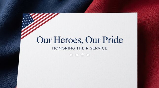 Our heroes our pride honoring their service veterans day card