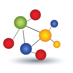 Fototapeta premium Molecular-Structure and Complex Chemical Bond Networks