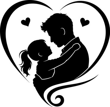 father day vector - heart design 