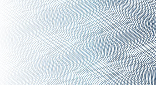 Abstract background with blue wavy intersecting lines pattern and gradient fade effect.