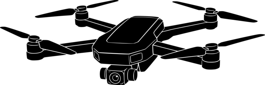 vector illustration of a drone in flight
