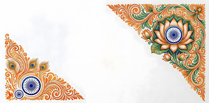  India Independence Day Traditional Corner Designs decoration.
