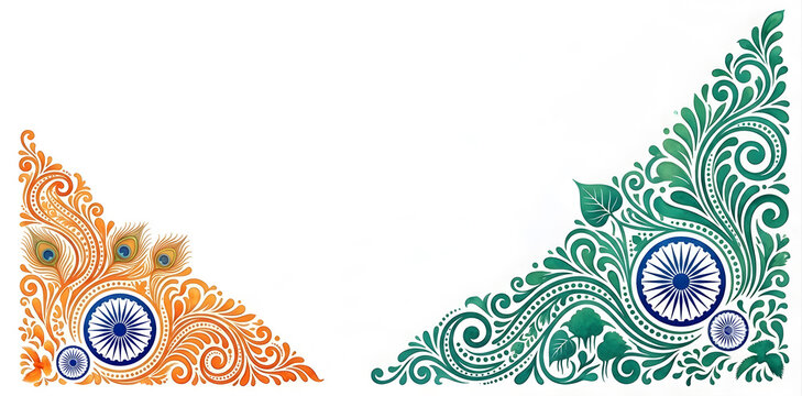  India Independence Day Traditional Corner Designs. 