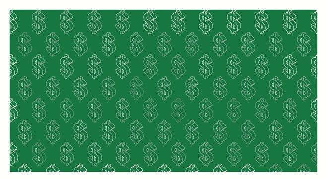 Seamless pattern with dollar signs