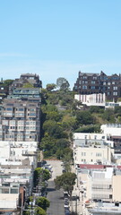 Fototapeta premium The San Francisco city view with the buildings and streets as background