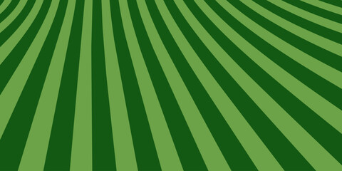 Radial striped mowed grass texture in alternating light and dark green, resembling a soccer field lawn pattern, ideal for sports backgrounds and outdoor turf design © Iryna