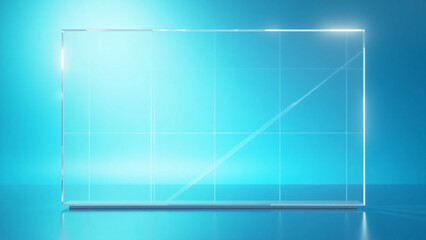 Obraz premium Minimalist Dashboard Transparent Screen Blue Gradient Background