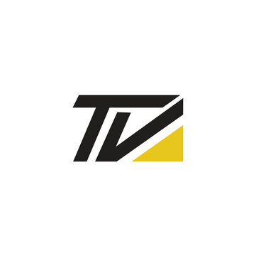 TV typography channel app logo design