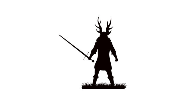 Grutte Pier, black isolated vector silhouette