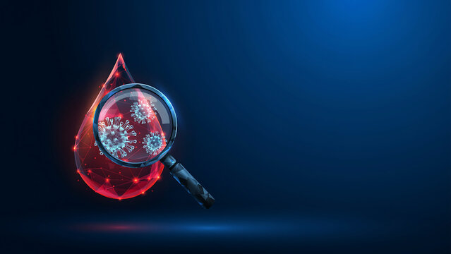 Scientific analysis of viral infection within human blood using magnifying glass