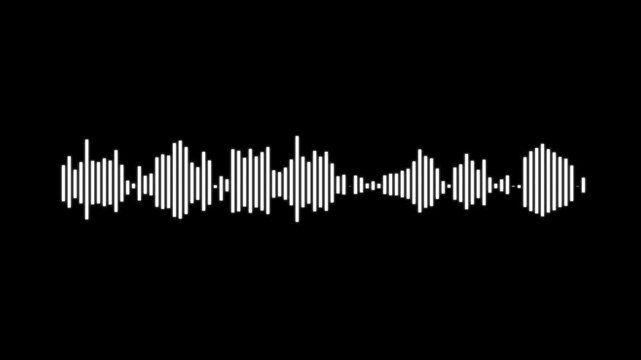 Voice message sound wave icon set, audio waveform, microphone, and voice recording symbols for messaging apps.