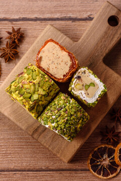 Turkish delight or lokum is a traditional Eastern sweet made with nuts. Turkish delight, lokum