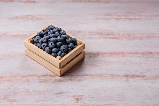 Fresh, ripe, and juicy wild blueberries as an ingredient for vegetarian dishes