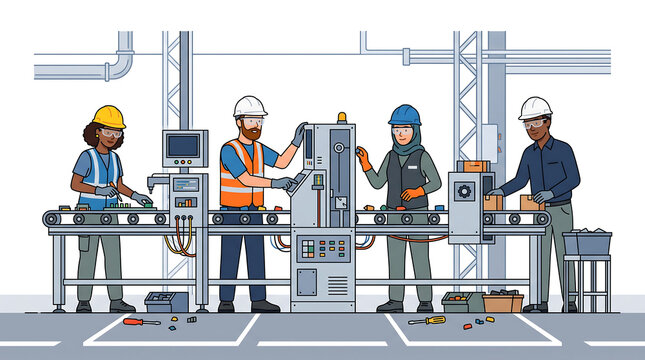 Industrial labor ensures a productive day for all, leading to cherished summer family picnics, autumn school activities, delightful barbecue parties in the park