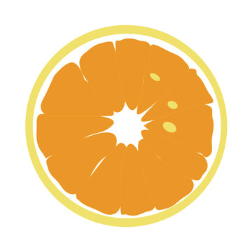 slice of orange fruit ,Half an orange fruit isolated on a transparent background