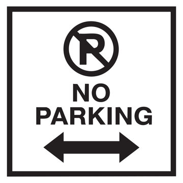black vector icon no parking sign with crossed-out r symbol featuring no, traffic, road