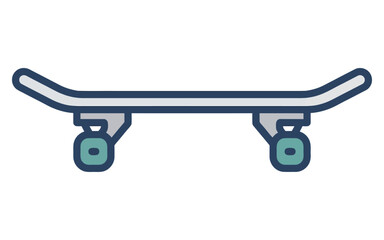 Skateboard Flat Vector Illustration © ajeng