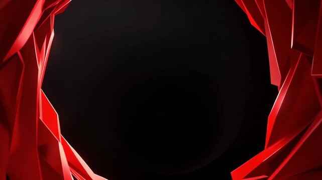 Dynamic red spiral animation with striking shapes drawing viewers into mesmerizing motion