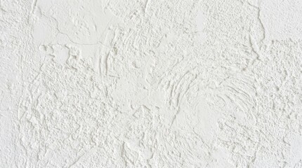 Fototapeta premium Rough textured white wall covered in white paint for background.