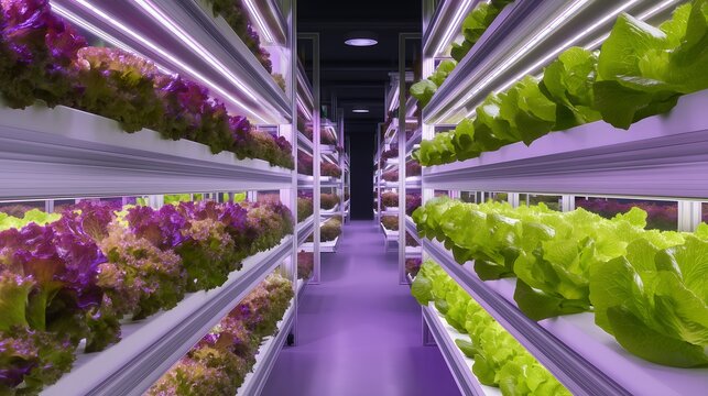Professional Agricultural Technology Photography of Indoor Vertical Farming Facility