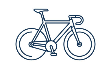 Fototapeta premium Minimalist Track Bicycle Vector Icon