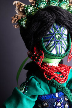 happy easter and motanka doll