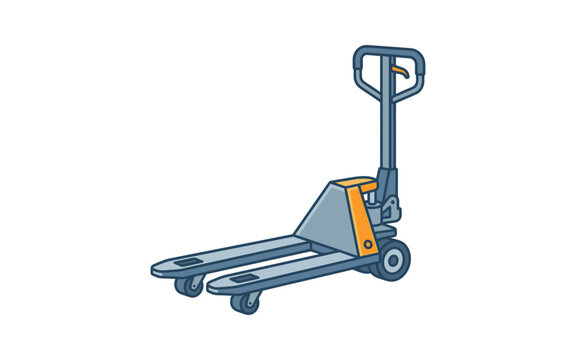 Manual Pallet Jack Vector Illustration